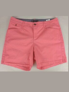 Lee Natural Fit 1989 Womens 14M Pink Denim Boyfriend Stretch 5 Pocket Shorts